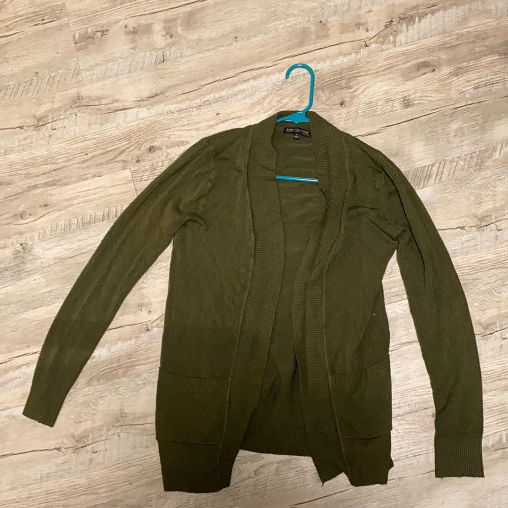 Green cardigan